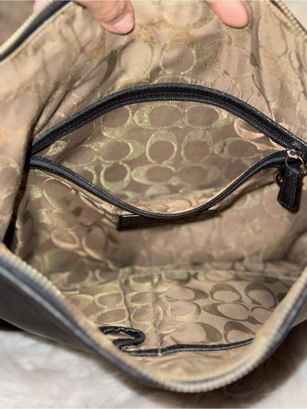 VINTAGE 2003 COACH LEGACY GALLERY SLIM DUFFLE 9188 BLACK LEATHER CROSSBODY - Picture 6 of 7